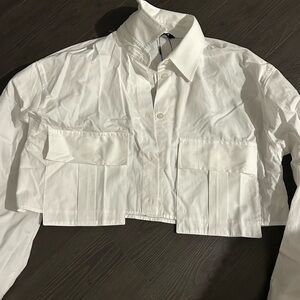 Zara Classic White Button-Up Shirt